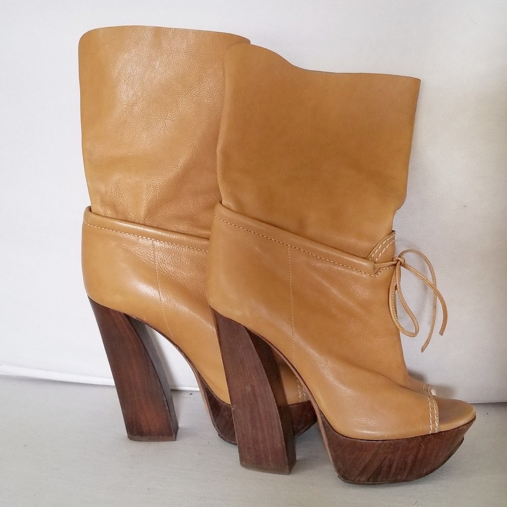 Casadei Ankle Boots Open Toe Genuine Leather